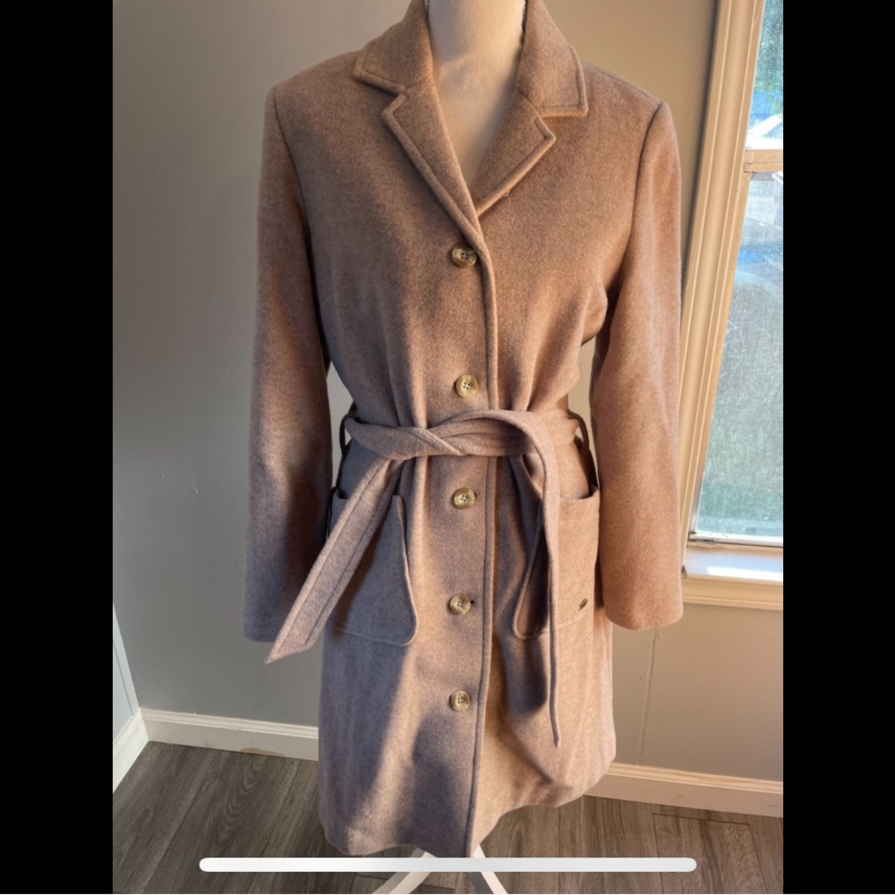 Tan wool coat size M